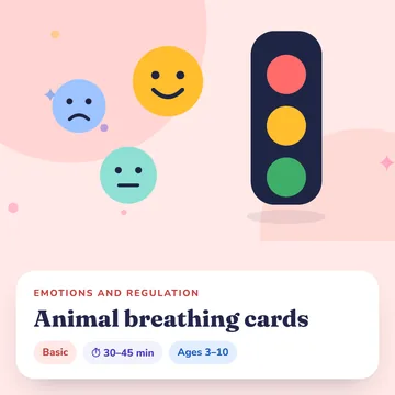 IMAGEN: Animal breathing cards fanned out — 7 of 13